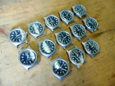 13 x Genuine British Army CWC quartz wrist watches - Spares or Repairs