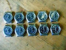 10 x Genuine British Army CWC quartz wrist watches