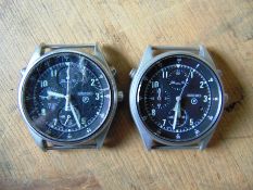 2 x Seiko Pilots Chronograph Generation 2 Watches - Spares or Repairs