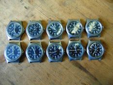 10 x Genuine British Army CWC quartz wrist watches