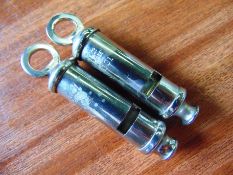 2 x Genuine British Army Infantry Combat Whistles