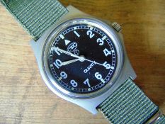 1 Very Rare Genuine British Army, unissued Waterproof CWC quartz wrist watch