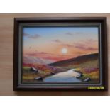 B. D. Horswell, 'SUMMER DUSK', oil on canvas, signed bottom left, framed, 30 x 40 cm