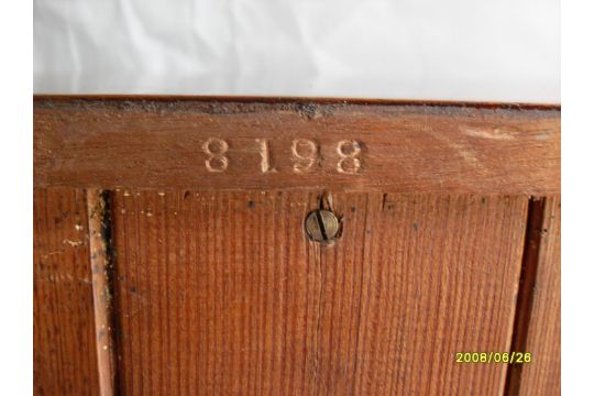 An Edwardian mahogany tall chest of five graduated drawers with turned handles, carved frieze, - Image 7 of 7