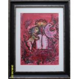 Mark Chagall, 'TABLETS', original lithograph 1962, framed, mounted and glazed, 31 x 23 cm, printed