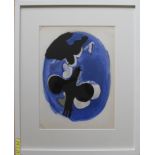 Georges Braque (1882-1963), 'OISEAU II' lithograph, printed by Mourlot of Paris 1955, framed,