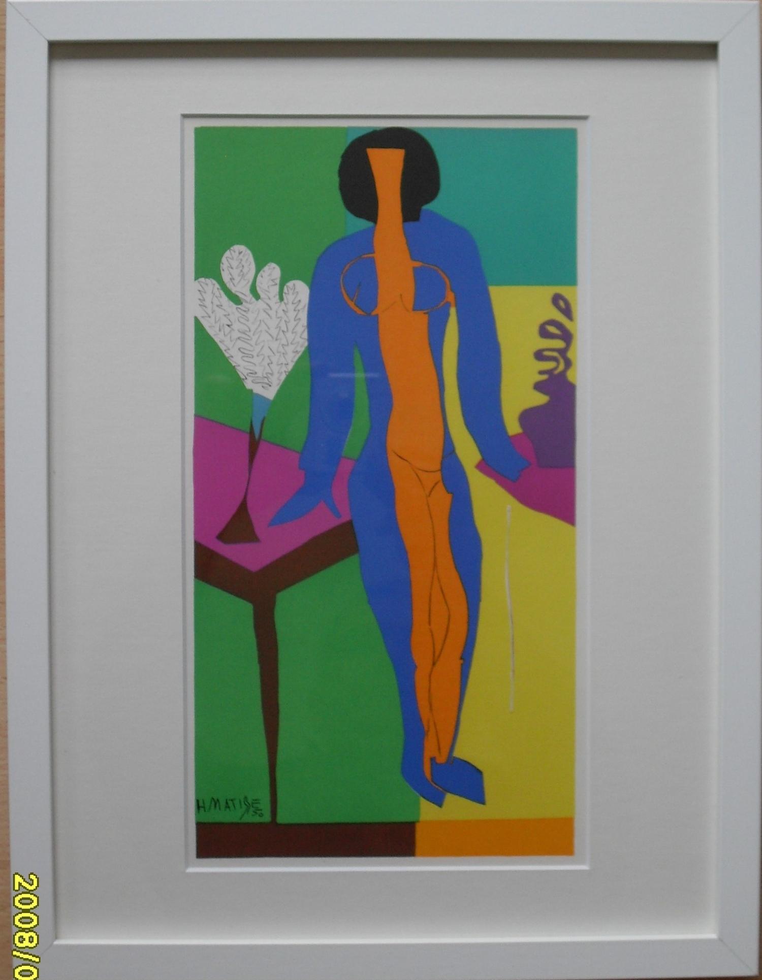 Henri Matisse, (1869–1954), 'ZULMA' original lithograph after Matisse's cut-outs 1954, framed,