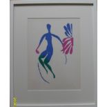 Henri Matisse, 'NU BLEU V' original lithograph after Matisse's cut-outs 1954, framed, mounted and