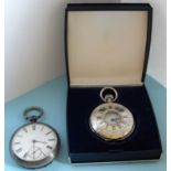 A silver cased key-wind pocket watch by Waltham Watch Co., Chester 1879 retailed by Henry W.