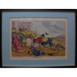 Tegg's Caricatures, prints x 4, Nos. 47 and 49. Originally engraved by Thomas Rolandson. 14'' x 10''