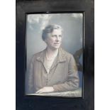 Two portrait photographs of an Edwardian lady (Mrs. Ashford) and gentleman (E.M. Ashford) by