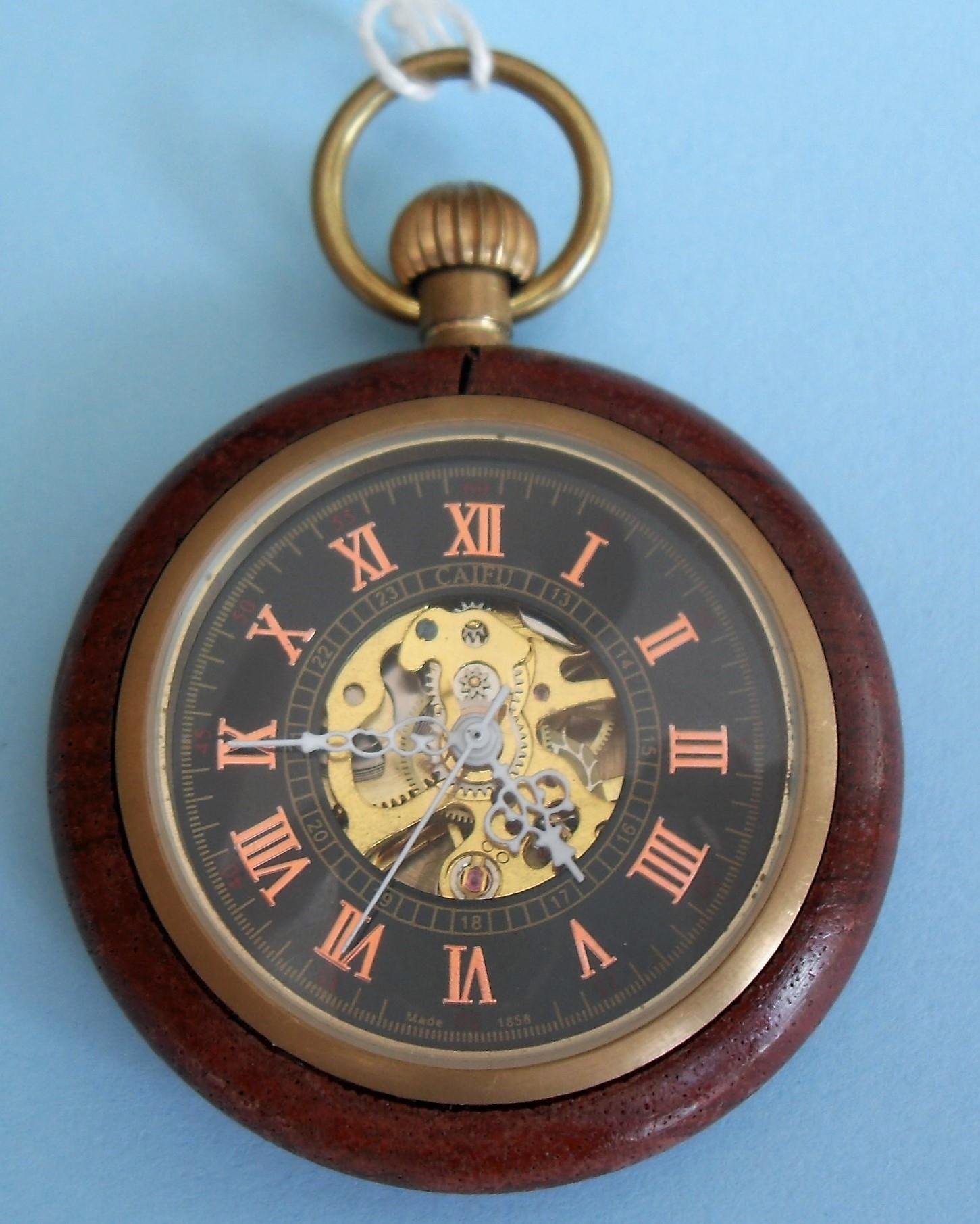 An Audemars Frères mechanical pocket watch, replica of the famously crafted 1882 piece, skeleton