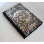 A silver and leather-covered address book with embossed 'Reynold's Angels' to front, London 1995, 12