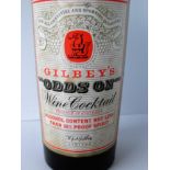 A 1950s collector's bottle of Gilbey's Odds on Wine Cocktail.