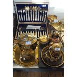 A collection of various Eastern metalware to