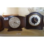 A vintage Smiths bakelite mantel clock together wi