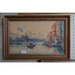 E Bonj (19th/20th Century) - Watercolour of Venice,