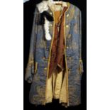 A good quality late 18th Century Venetian style gentleman's masked ball outfit Comprising elaborate