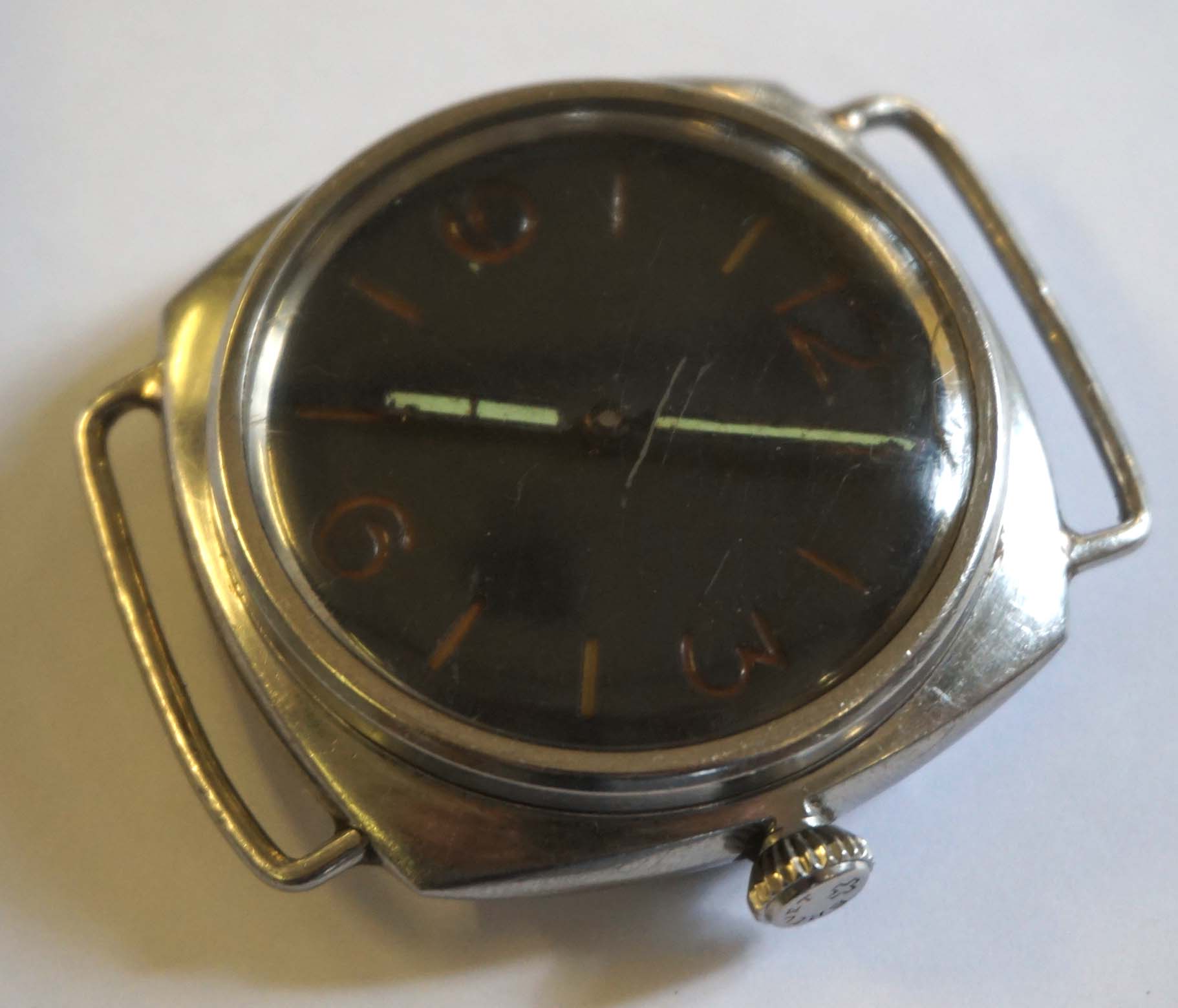 A Panerai Type D Model 3646 Military Wristwatch With Rolex 17 Rubis movement, - Image 7 of 8