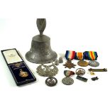 A WWI trio medal awarded to S-7381 Private R Smith of the Gordon Highlanders A war services