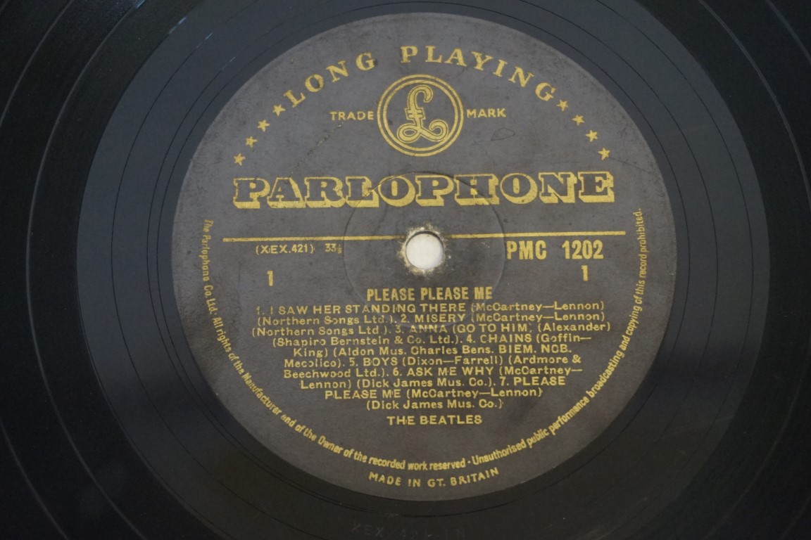 The Beatles Debut Album 'Please, Please Me' First Pressing with the black and gold Parlophone label, - Image 2 of 3