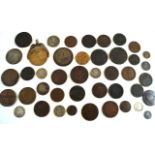 A collection of assorted 19th Century coinage To include silver crown dated 1821,