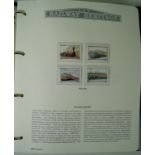 Six albums from the Railway Heritage Collection of mint and used stamps Together with presentation