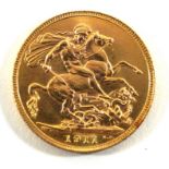 George V gold sovereign London Mint dated 1911.