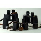 A collection of binoculars, mid 20th Century Comprising a pair of Carl Zeiss 10x 50 binoculars,