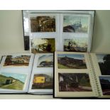 A collection of approx five hundred postcards relating to railway engines etc Subjects to include