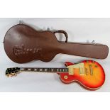 A Gibson style Les Paul custom electric guitar In the sunburst design, bears serial no 01433746,