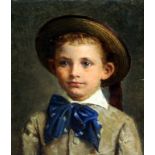 Polish School (early 20th Century) - 'Portrait of a boy in sailors hat and neckerchief' Oil on