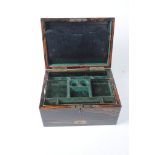 A Victorian Coromandel stationary box Of typical rectangular form,