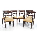 A Harlequin set of six mahogany Mid 19th Century dining chairs The four dining chairs each with