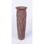 An Egyptian Predynastic pottery vessel The tapered cylindrical vessel with red burnished decoration