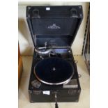 A vintage Decca salon portable gramophone player.