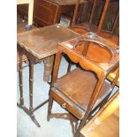 A 19th Century mahogany washstand, coffee table and occasional table.