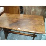 An early 20th Century oak Gothic rectangular refectory table.