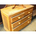 A Pine chest of two short and two long drawers.