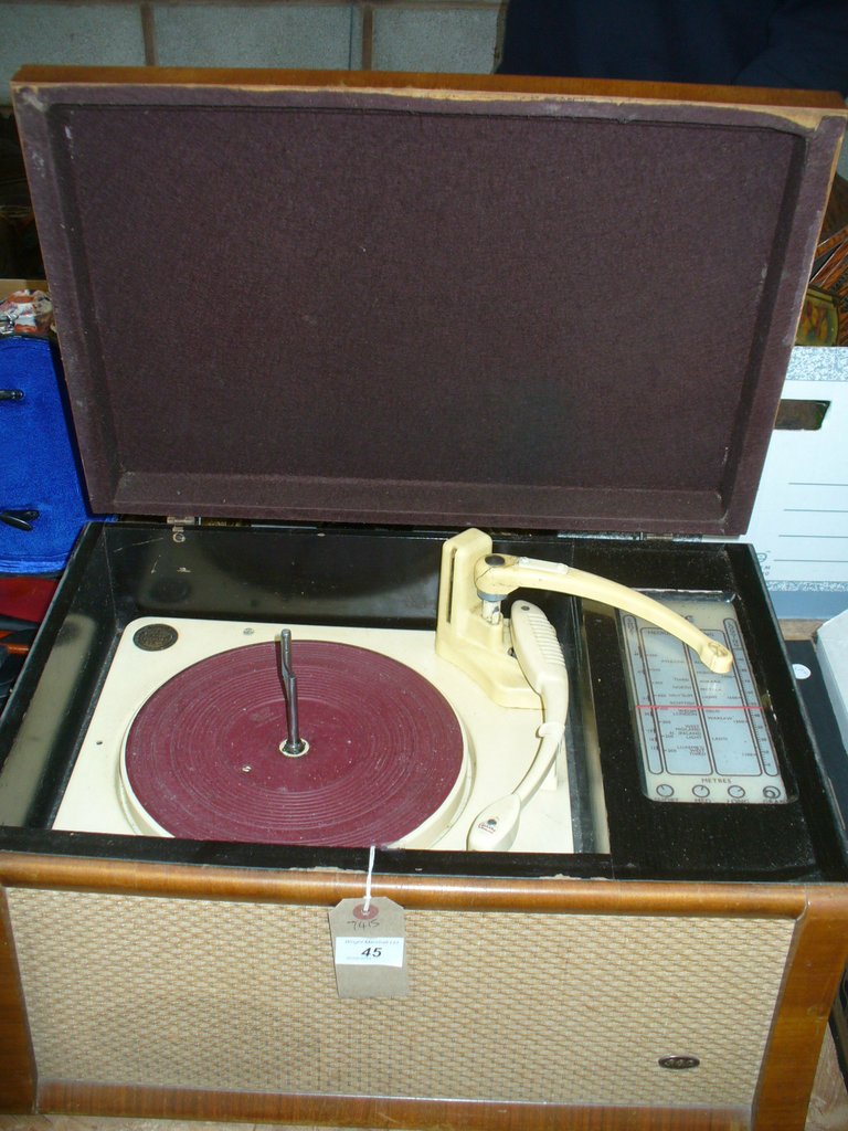 A Vintage GEC record player with a Collard turntable.