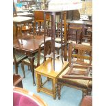 An Oak nest of three tables,