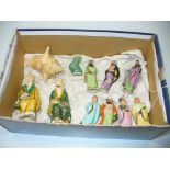 A Collection of oriental ceramic figures.