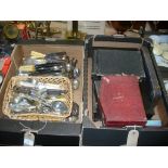 A Large qty of loose cutlery to a box,