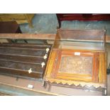 A Victorian walnut hanging cabinet with a single door and an early 20th Century oak snooker