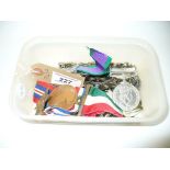 A Collection of medals , watches etc to a tray.