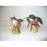 A Beswick model of a Jay , model no. 2417 and a Beswick model of a Kingfisher model no. 2371.