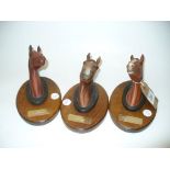 Three Royal Doulton horse wall masks " Arkle" , " The Minstrel" and " Troy ".