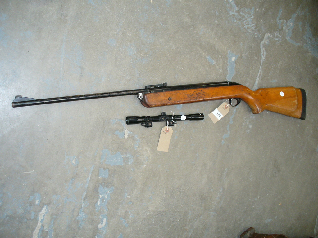 A BSA Mercury 2:2 air rifle c/w scope.