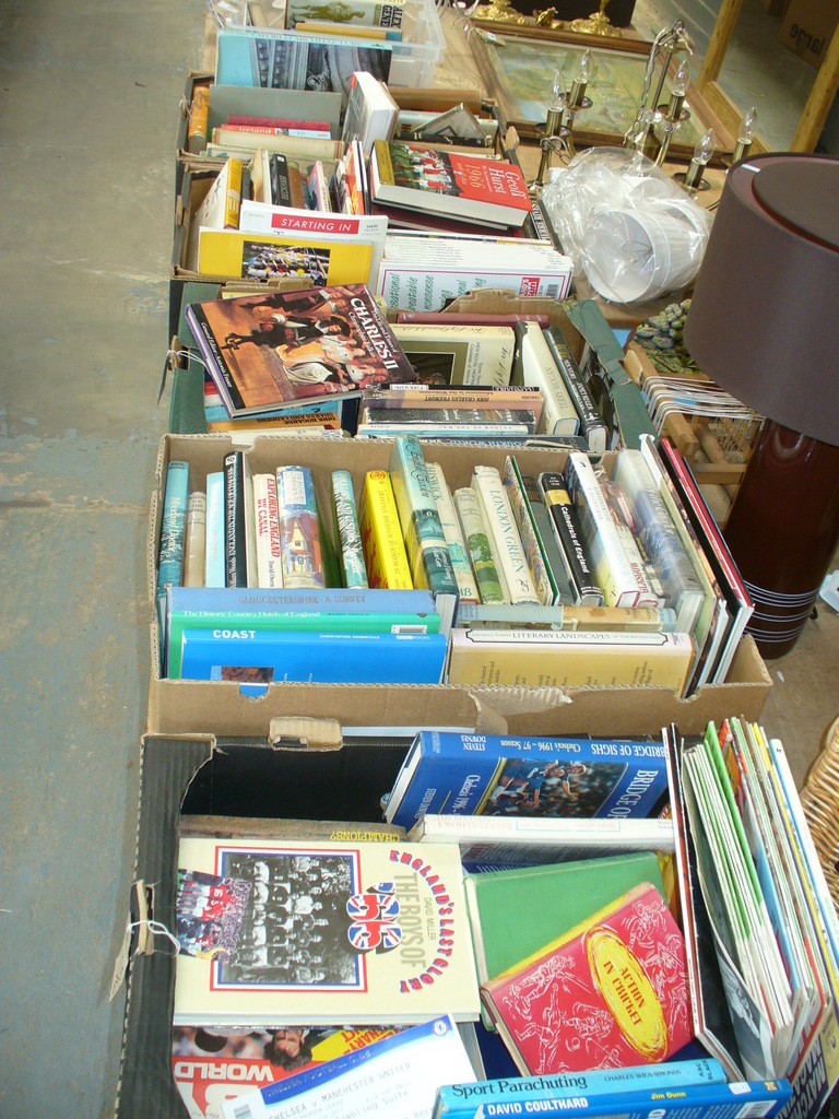 6 Boxes of books, sporting interest , topography and others.