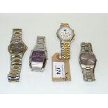 4 Assorted gent's wristwatches including Avia and Sekonda.